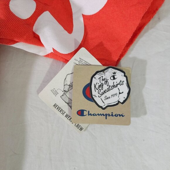 Champion Reverse Weave Crewneck Sweatshirt XL Papaya Heavyweight Cotton - Picture 3 of 9